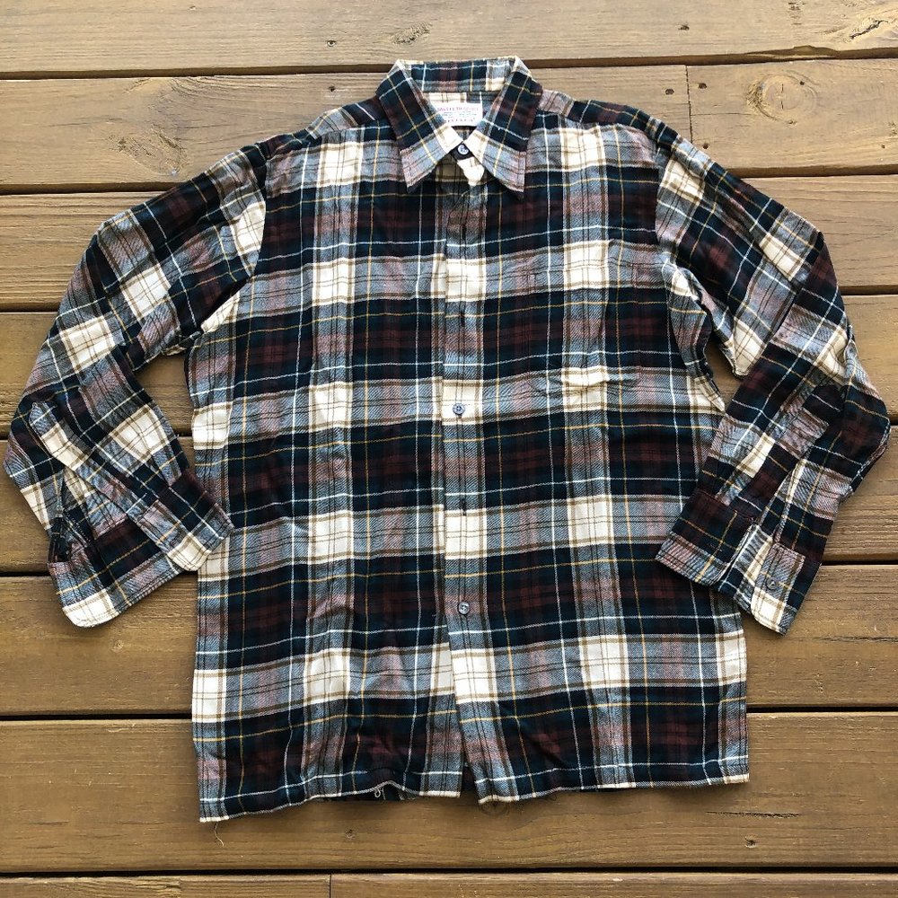 Men's Saks Fifth Avenue Long Sleeve Button Up Plaid Shirt